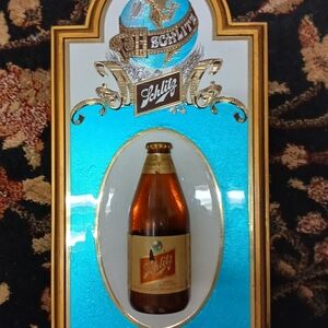 VINTAGE 1977 SHLITZ 3D BEER BOTTLE ADVERTISING SIGN